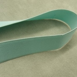RUBAN ELASTIQUE  POLYESTER &LATEX BLEU TURQUOISE 17 mm