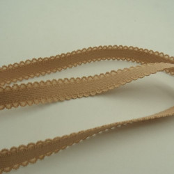 ruban élastique dentellé chair 10 mm