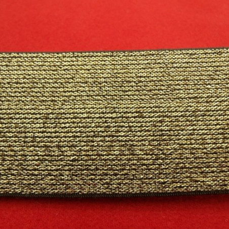 RUBAN ELASTIQUE doré mat 50 mm