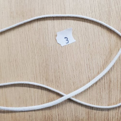 élastique élasthanne blanc, 3 mm