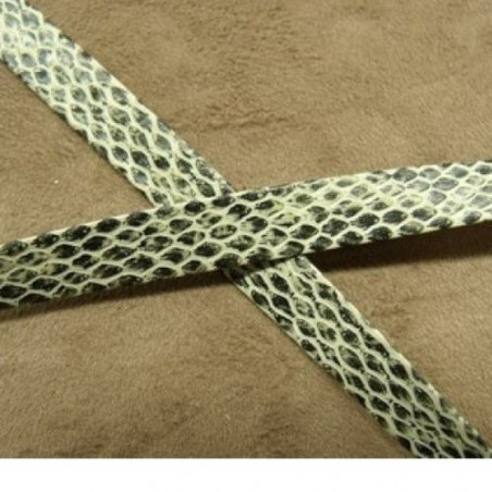 Ruban Simili Cuir /Skai Python Gris 12 mm