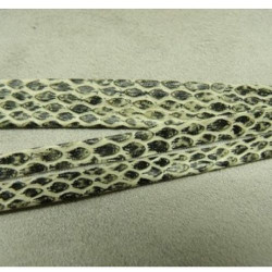 Ruban Simili Cuir /Skai  Python Gris 12 mm