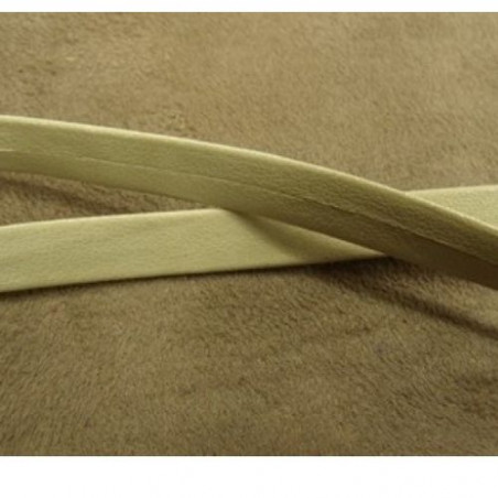 Ruban Simili Cuir/ Skai Replié Beige Clair 7 mm