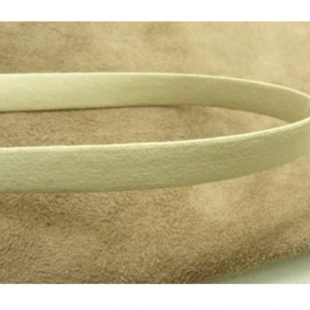 Ruban Simili Cuir/ Skai Replié Beige Clair 5 mm