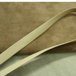 Ruban Simili Cuir/  Skai Replié Beige Clair 5 mm