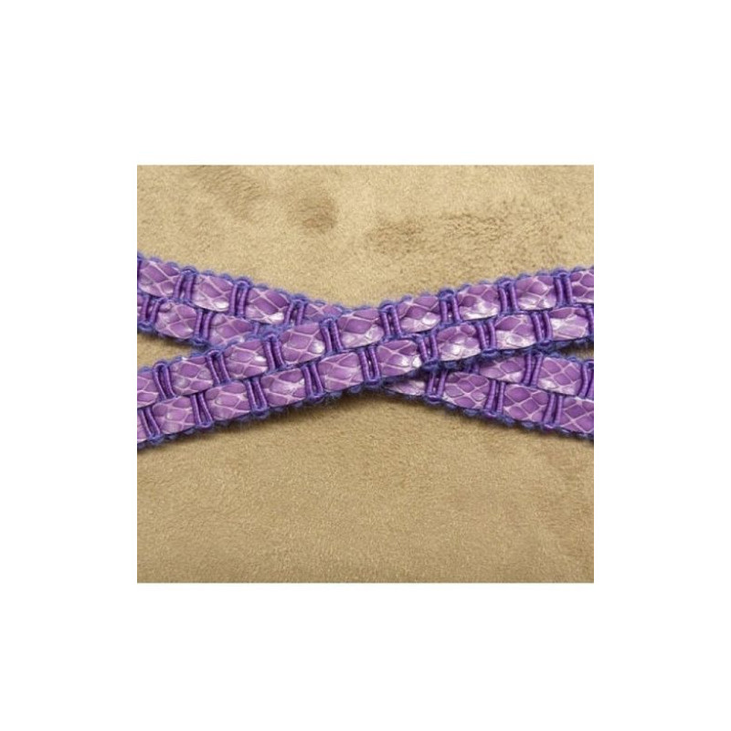 Ruban Simili Cuir / Double Skai Lezard Garni 18 mm