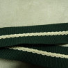 Déstockage Sangle Polyester Lanière Blanche sur Fond Vert 20 mm – Au mètre, lot 5 m ou 20 m