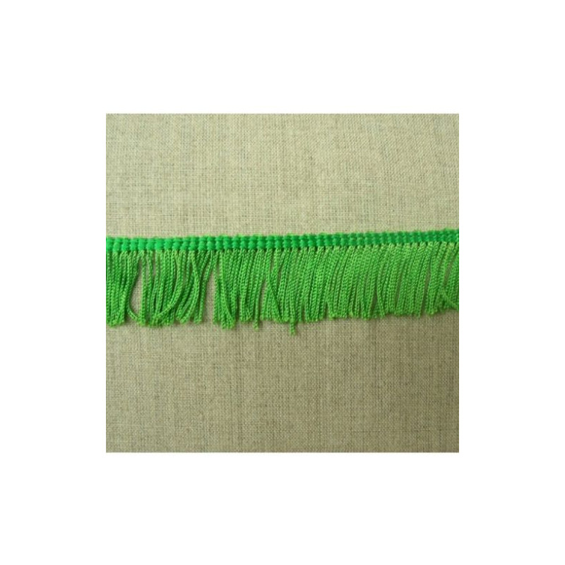 Ruban Franges  Polyester Viscose Vert 30 mm