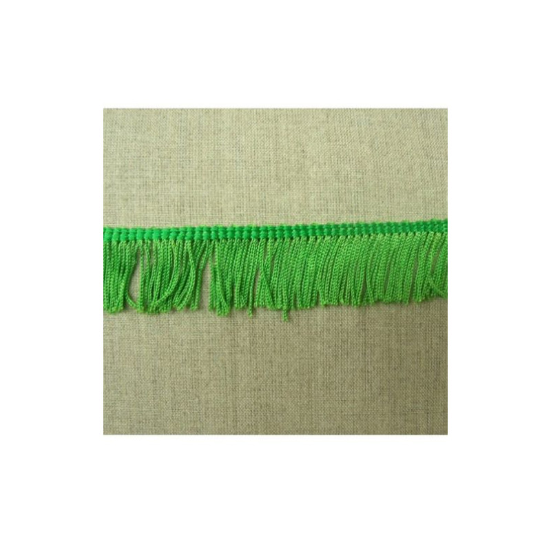 Ruban Frange Polyester Viscose Vert 50 mm