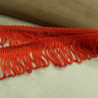 Ruban Frange Polyester Viscose Rouge 40 mm