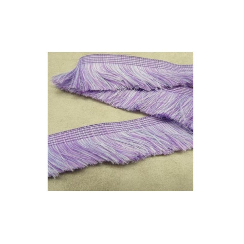 Déstockage frange polyester parme 35 mm – au mètre ou lot 20 m