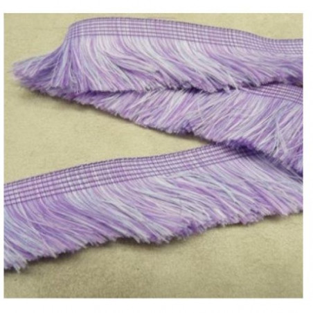Déstockage frange polyester parme 35 mm – au mètre ou lot 20 m