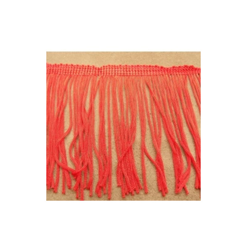 Ruban Frange Polyester Viscose Rouge 10 cm