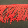 Ruban Frange Polyester Viscose Rouge 10 cm