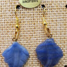 paire de boucle d'oreille pendentif  dumorterite en pierre naturelle