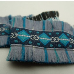 LOT DE Ruban Double Petite Frange 35 mm