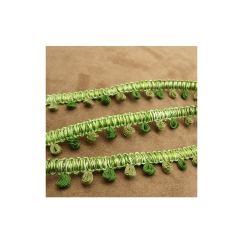 Ruban Petite Frange Verte 15 mm