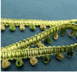 Ruban Petite Frange Verte 15 mm