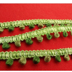 Ruban Petite Frange Verte 15 mm
