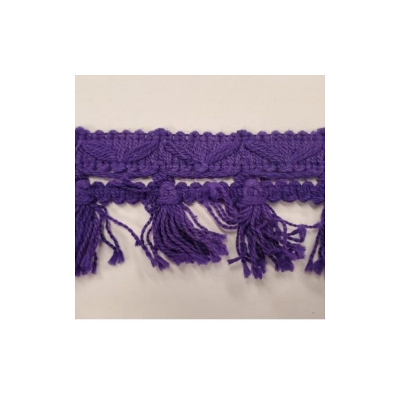 Ruban Frange Lainage Violet 55 mm