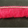 ruban frange perlé nacré rose fushia 25 mm