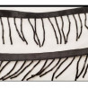 Ruban frange perlée avec ruban satin noir hauteur total 50 mm /hauteur de perles 40 mm