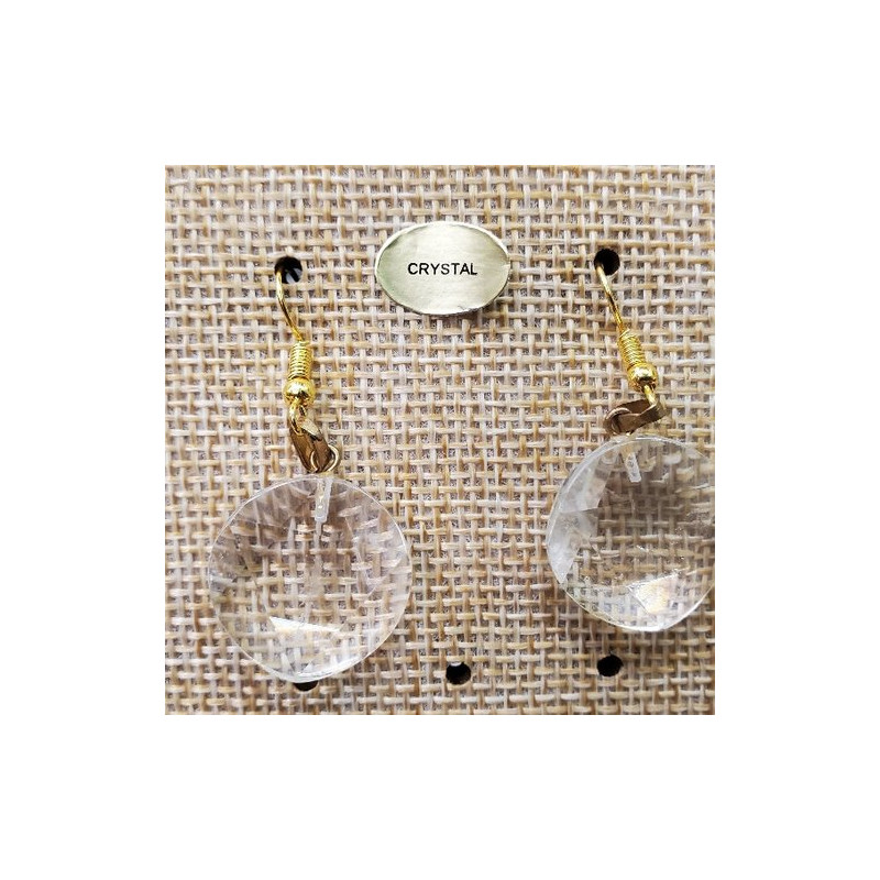 paire de boucle d'oreille en pierre naturelle et pierre semi précieuse crystal