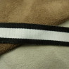 RUBAN GROS GRAIN polyester noir & blanc 15 mm
