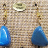 paire de boucle d'oreille en pierre semi précieuse en forme diverses dyed howlite