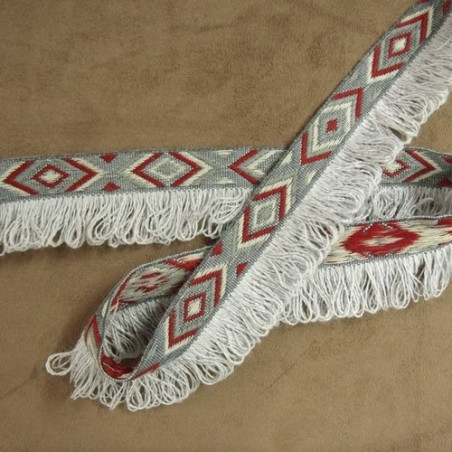 ruban western gris 35 mm