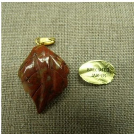 PENDENTIF MOTIF FEUILLE- BRECIATED,HAUTEUR: 2,5 cm / LARGEUR:2 cm / EPAISSEUR: 3 mm