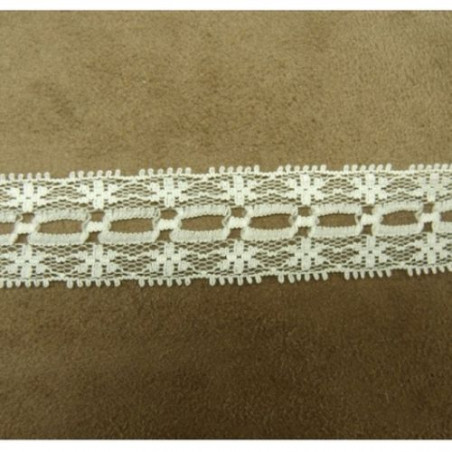 Ruban Frange Beige Et Multicolore Vintage 50mm