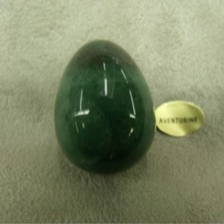 PIERRE MOTIF OEUF GM- AVENTURINE ,HAUTEUR : 3 cm / LARGEUR : 2,5cm