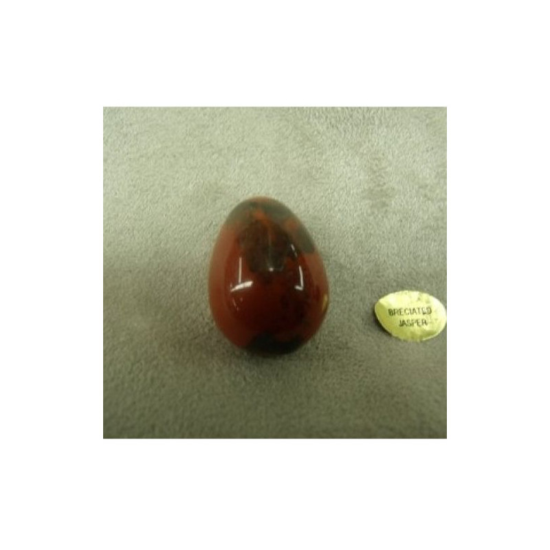 PIERRE MOTIF OEUF PM-BRECIATED JASPER ,HAUTEUR : 2,5 cm / LARGEUR : 1,7 cm