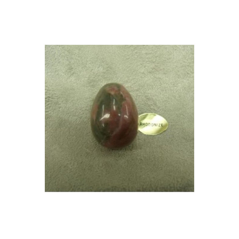 PIERRE MOTIF OEUF PM-RHODONITE ,HAUTEUR : 2,5 cm / LARGEUR : 1,7 cm