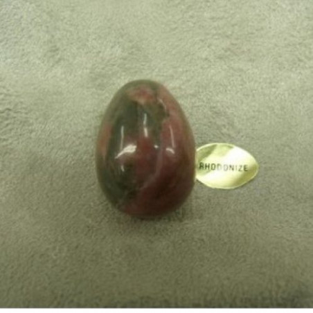 PIERRE MOTIF OEUF PM-RHODONITE ,HAUTEUR : 2,5 cm / LARGEUR : 1,7 cm