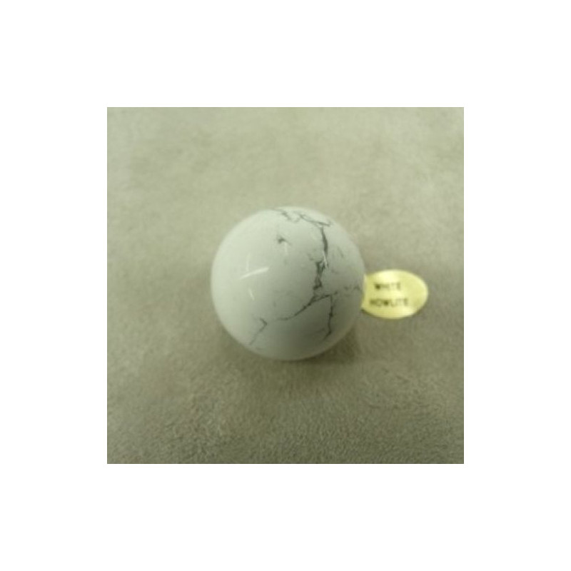 PIERRE MOTIF BOULES - WHITE HOWLITE ,2.5 cm