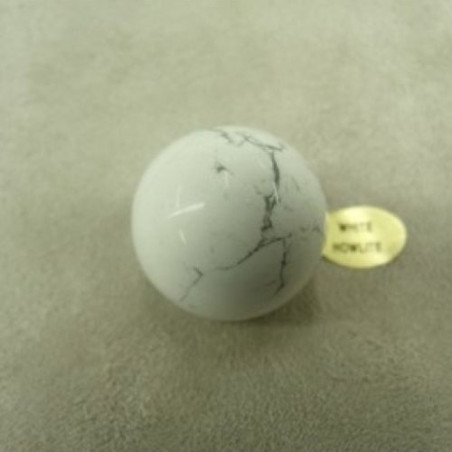 PIERRE MOTIF BOULES - WHITE HOWLITE ,2.5 cm
