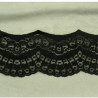 DENTELLE DE CALAIS noire motif : dentelée coquillage 7 cm