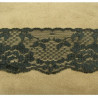 DENTELLE DE CALAIS Noire brodée sur tulle 5.5 cm