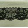 DENTELLE DE CALAIS Noire brodée sur tulle 5.5 cm