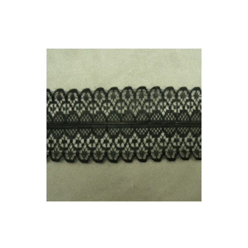 DENTELLE DE CALAIS noire 5 cm
