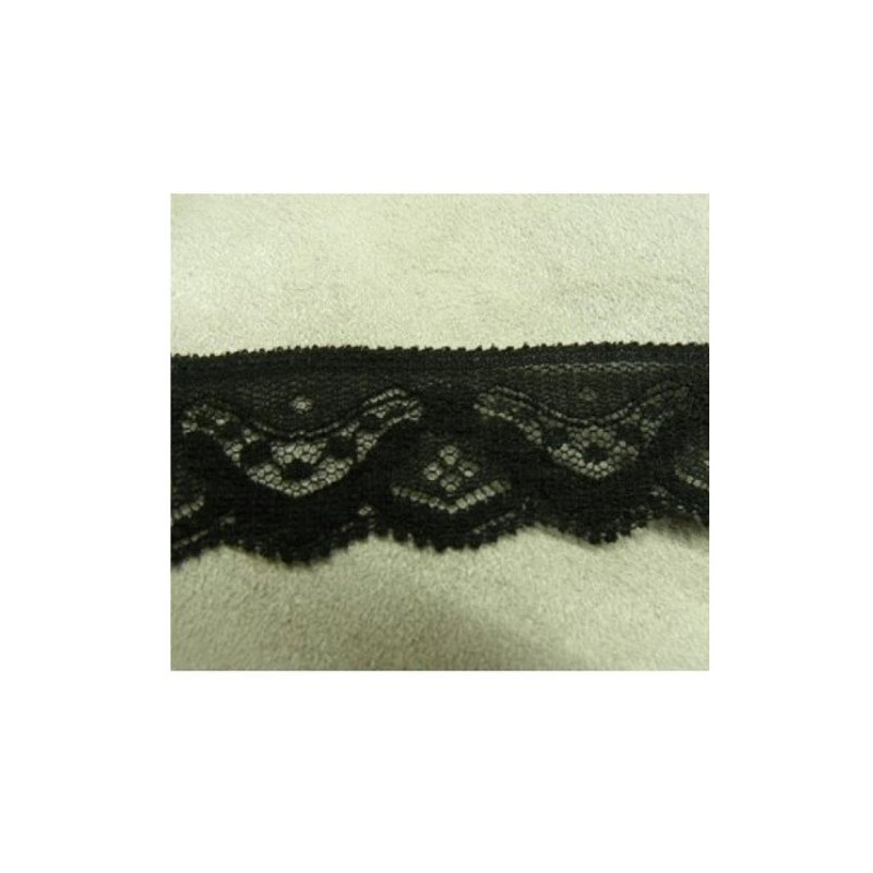 DENTELLE DE CALAIS STRETCH  noire 2.5 cm