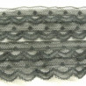 DENTELLE DE CALAIS noire sur 4 rangées 7,5 cm