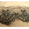 DENTELLE/ BRODERIE sur tulle noir largeur 8 cm /  broderie 5 cm