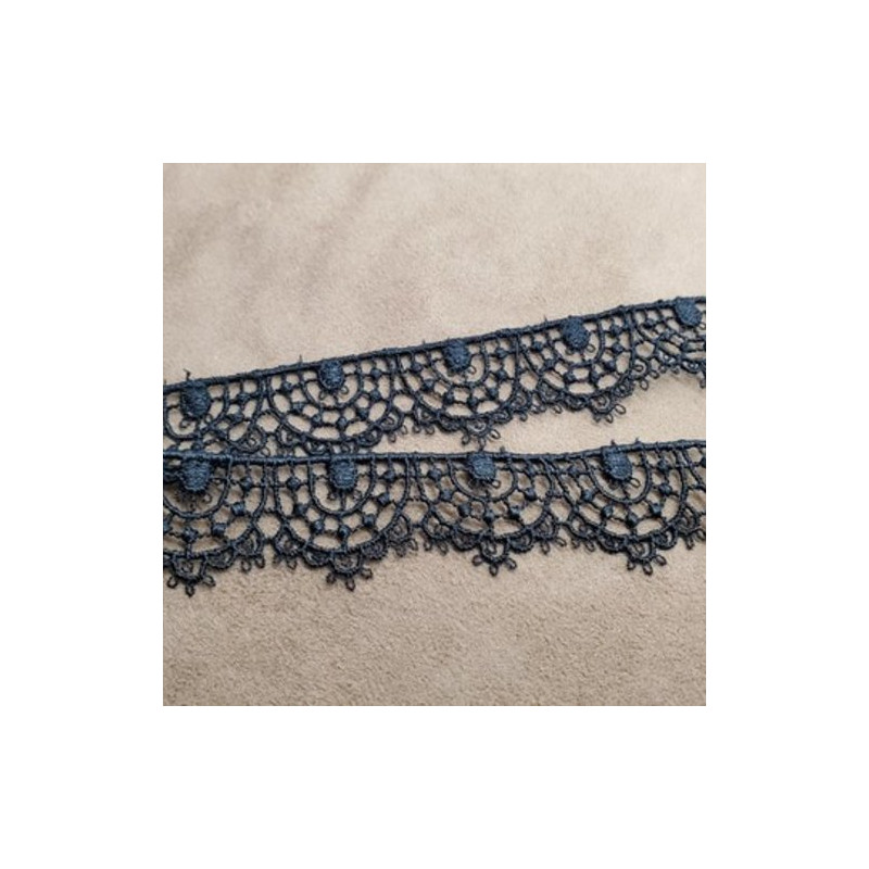 dentelle de calais noire 2.5 cm