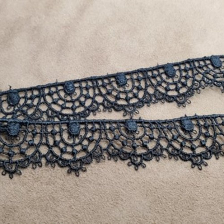 dentelle de calais noire 2.5 cm