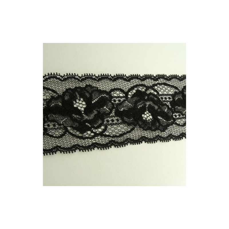 dentelle de calais leavers noire 7 cm