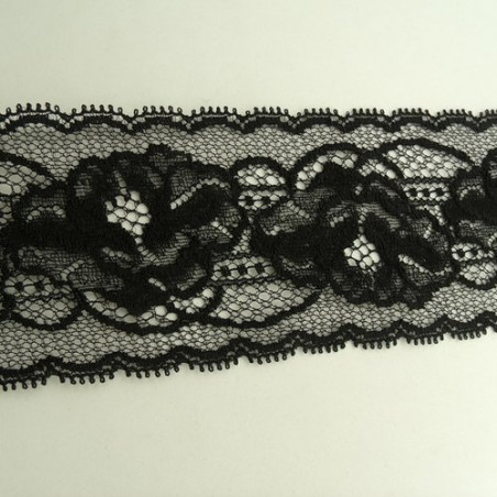 dentelle de calais leavers noire 7 cm