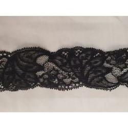 dentelle de calais noire 5 cm
